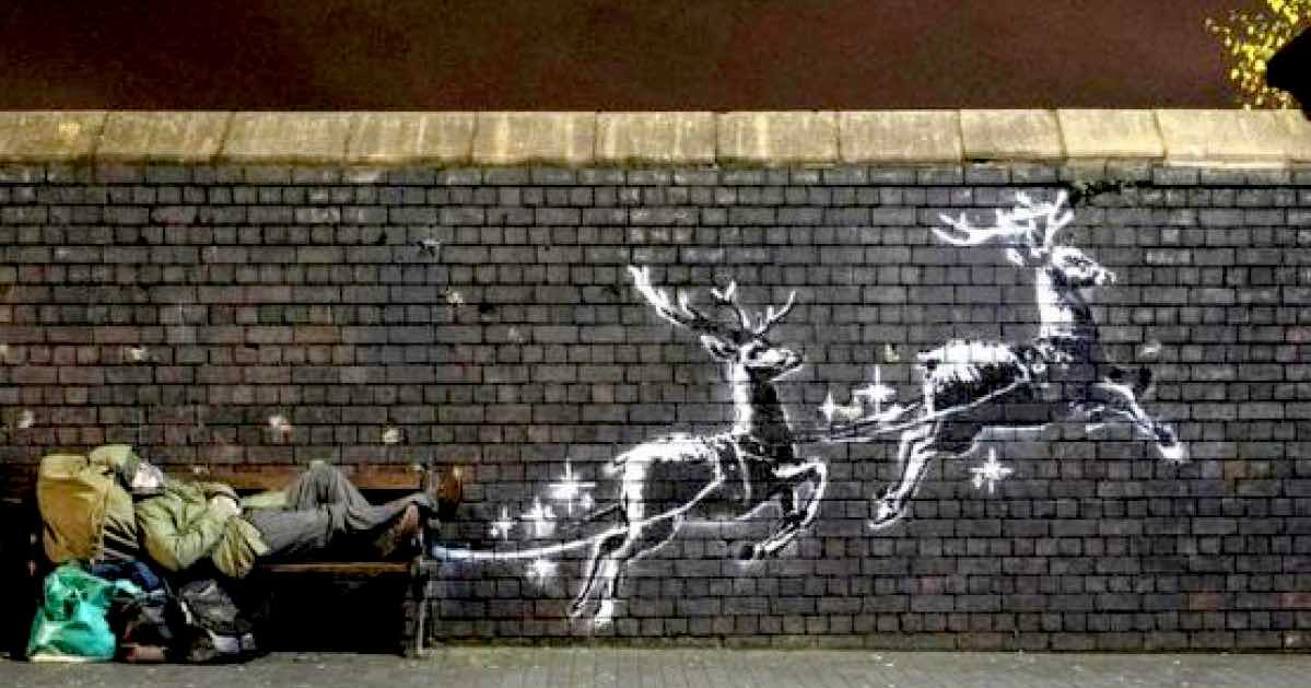 Banksy Babbo Natale