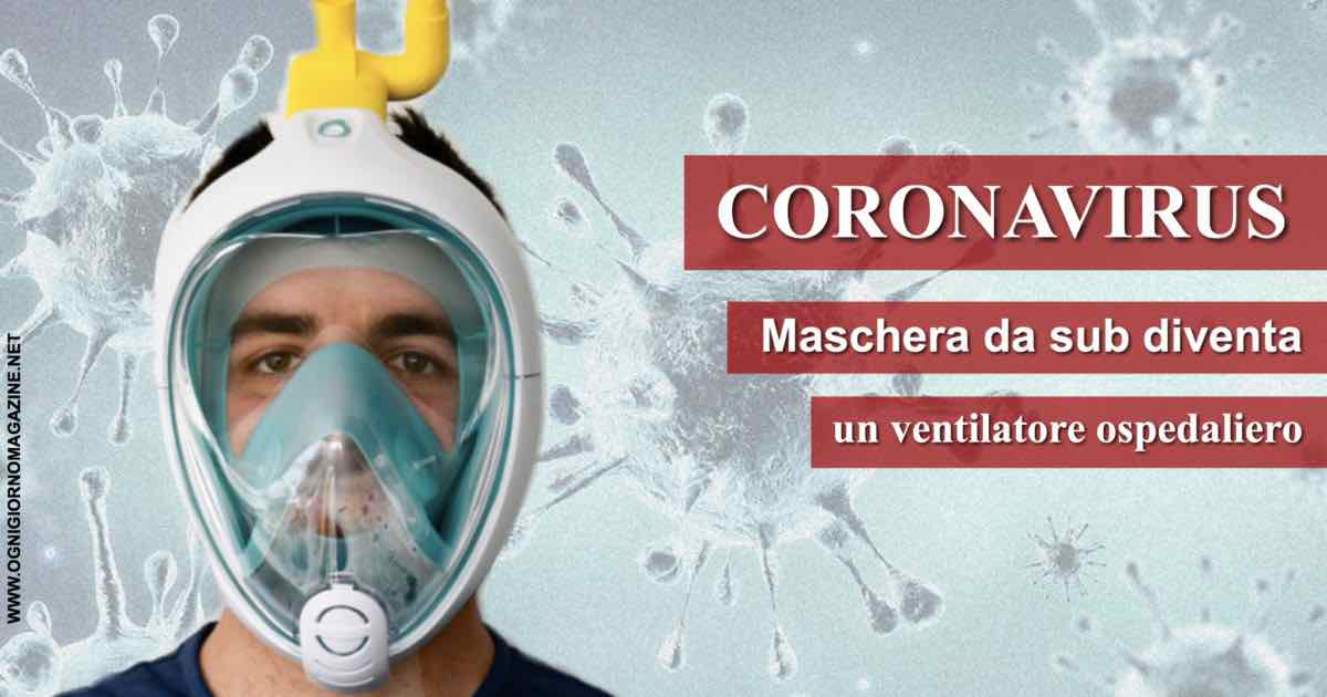 Maschera da sub diventa un ventilatore ospedaliero