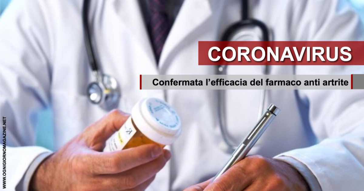Coronavirus. Il farmaco anti-artrite è efficace