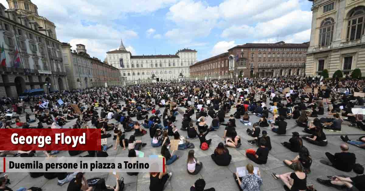 8 minuti di silenzio a Torino per George Floyd