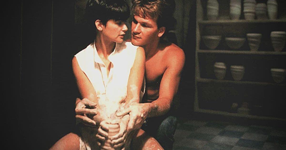 Patrick Swayze in Ghost, scena dell’argilla