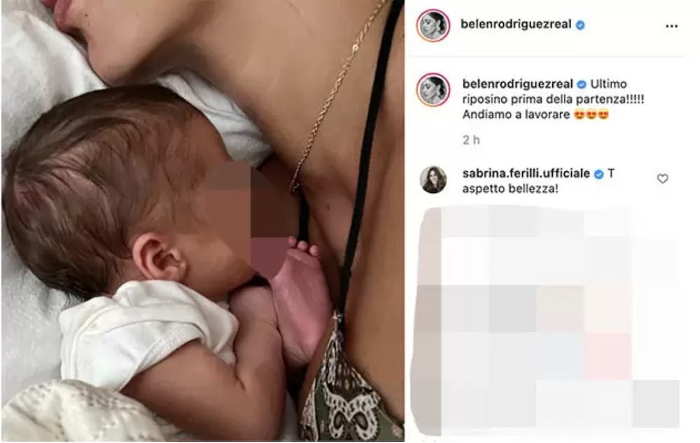 Belen Rodriguez in partenza instagram