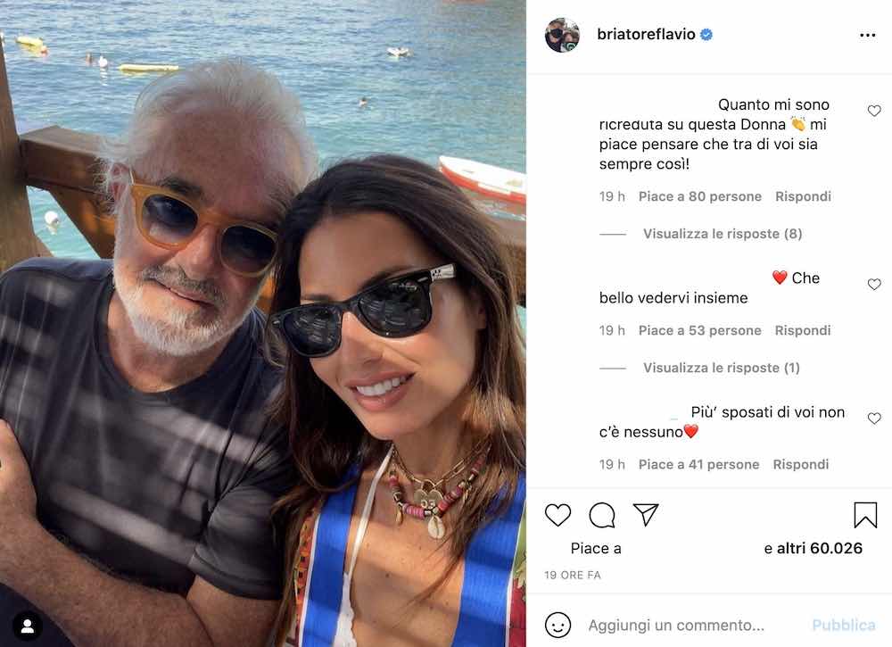 Briatore e Gregoraci selfie insieme