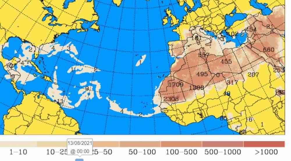 Italia tempesta sabbia Sahara