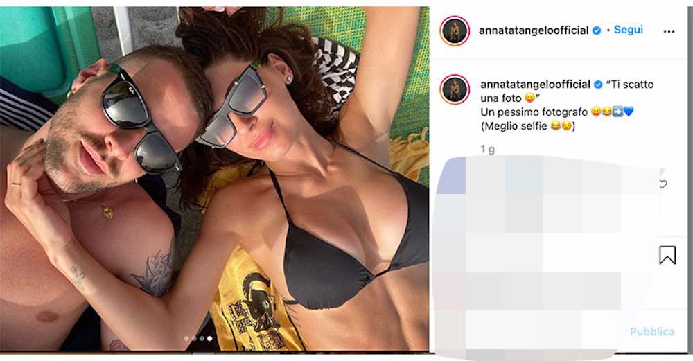 La prima foto di coppia di Anna Tatangelo Livio Cori