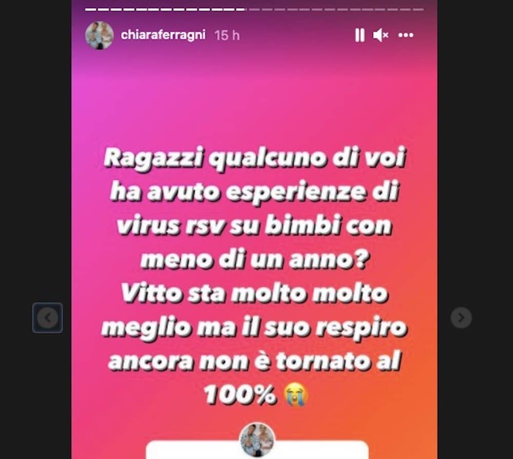 Chiara Ferragni la figlia Vittoria ancora in ospedale