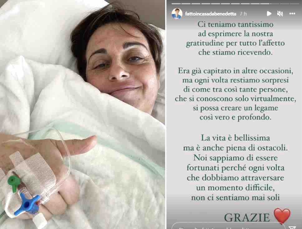 Benedetta Rossi prima foto dall'ospedale