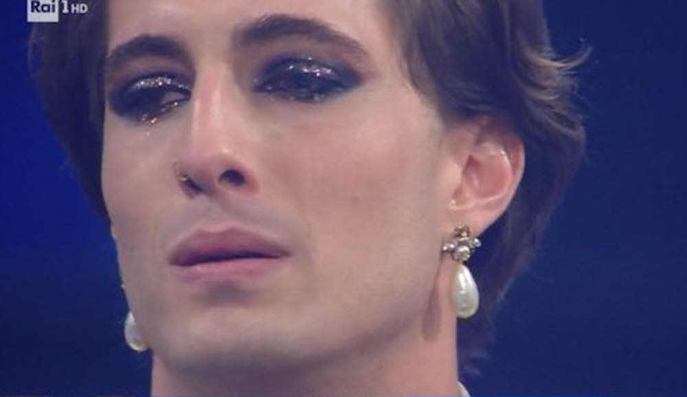 Damiano piange al Festival di Sanremo