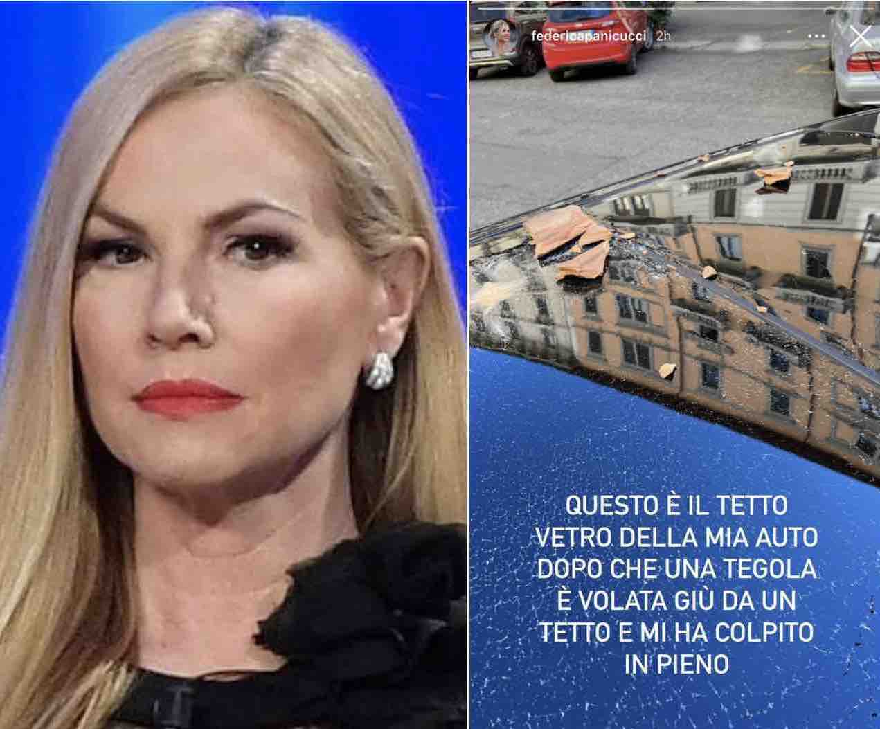 Federica Panicucci brutto incidente