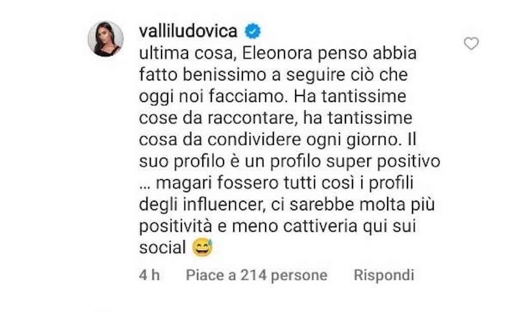 Ludovica Valli commento