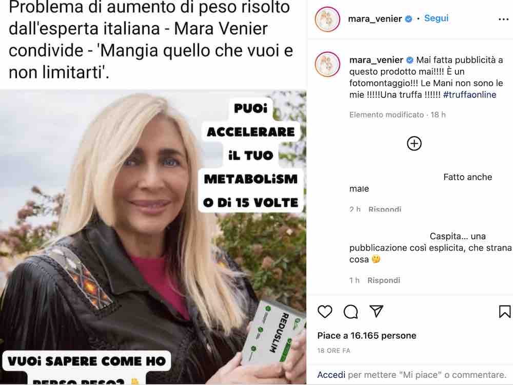 Mara Venier fuori