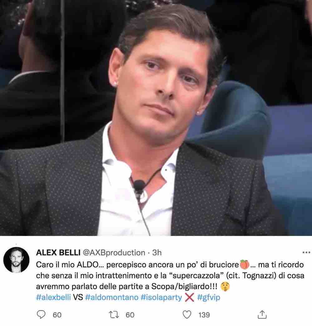 Aldo Montano risposta di Alex Belli