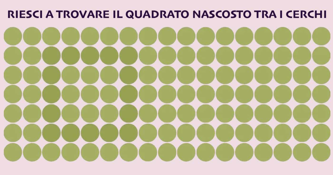 Test visivo trovare il quadrato nascosto