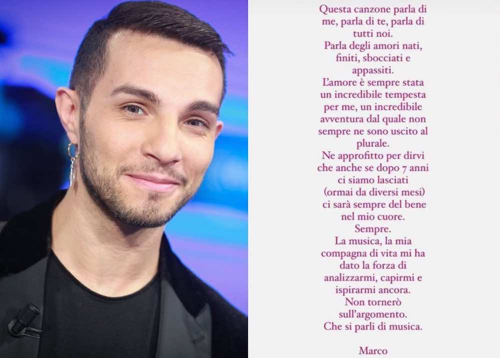 Marco Carta Sirio amore finito