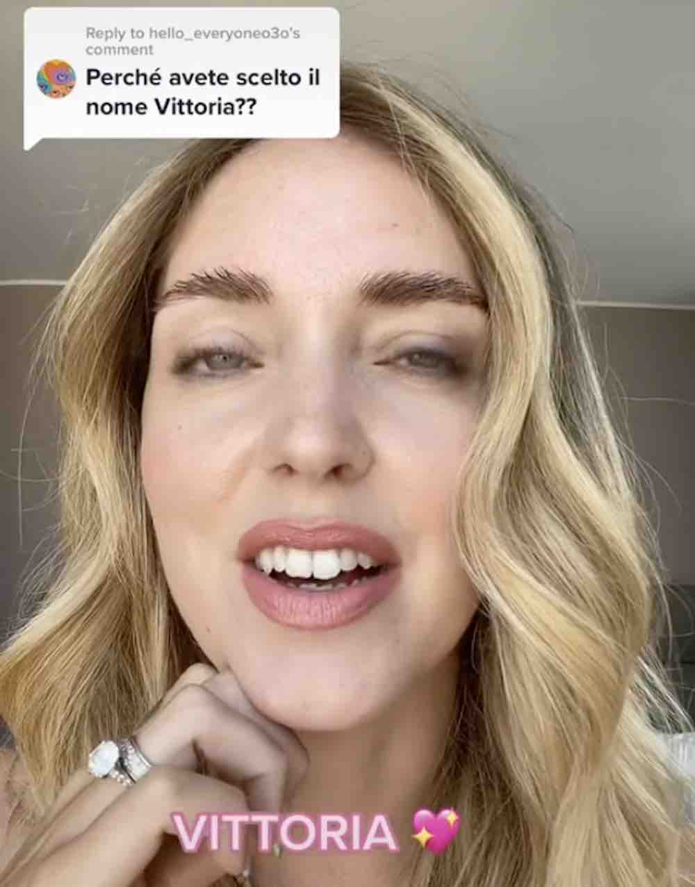 Chiara Ferragni spiega nome figli