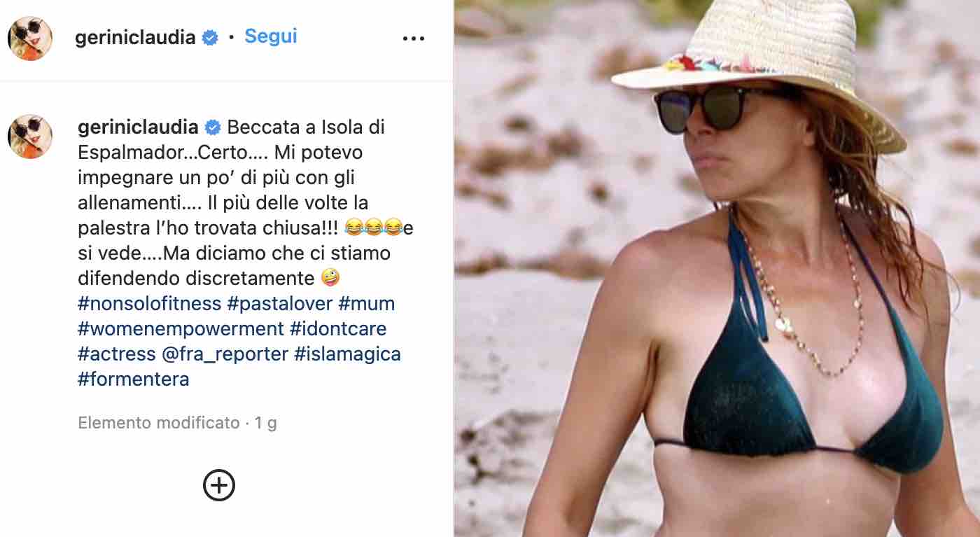 Claudia Gerini commenta