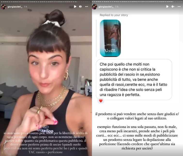 Giorgia Soleri contro lo spot della Gillette