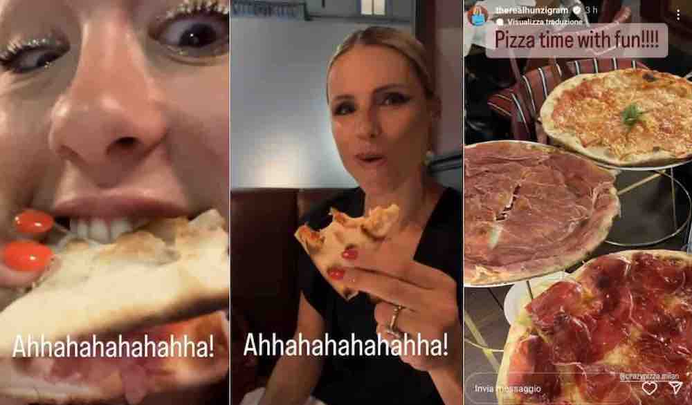 Michelle Hunziker Aurora pizza Briatore