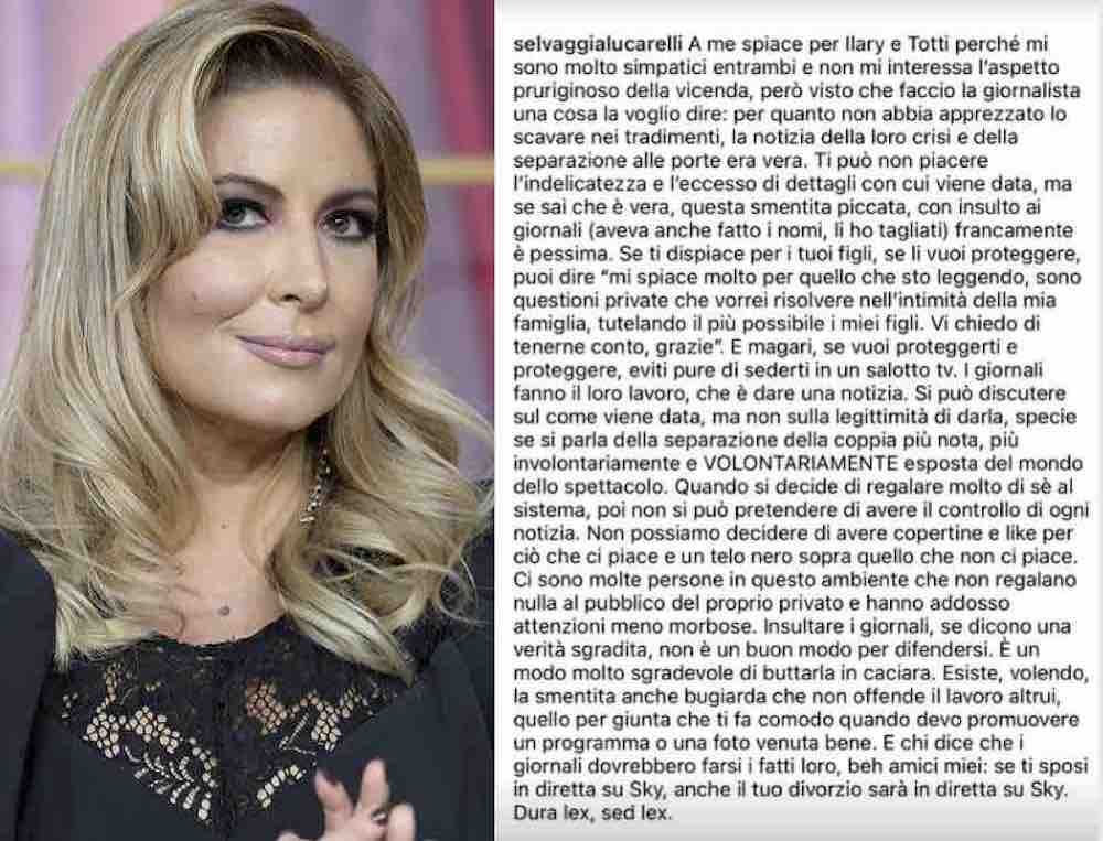 Selvaggia Lucarelli attacca Ilary Blasi