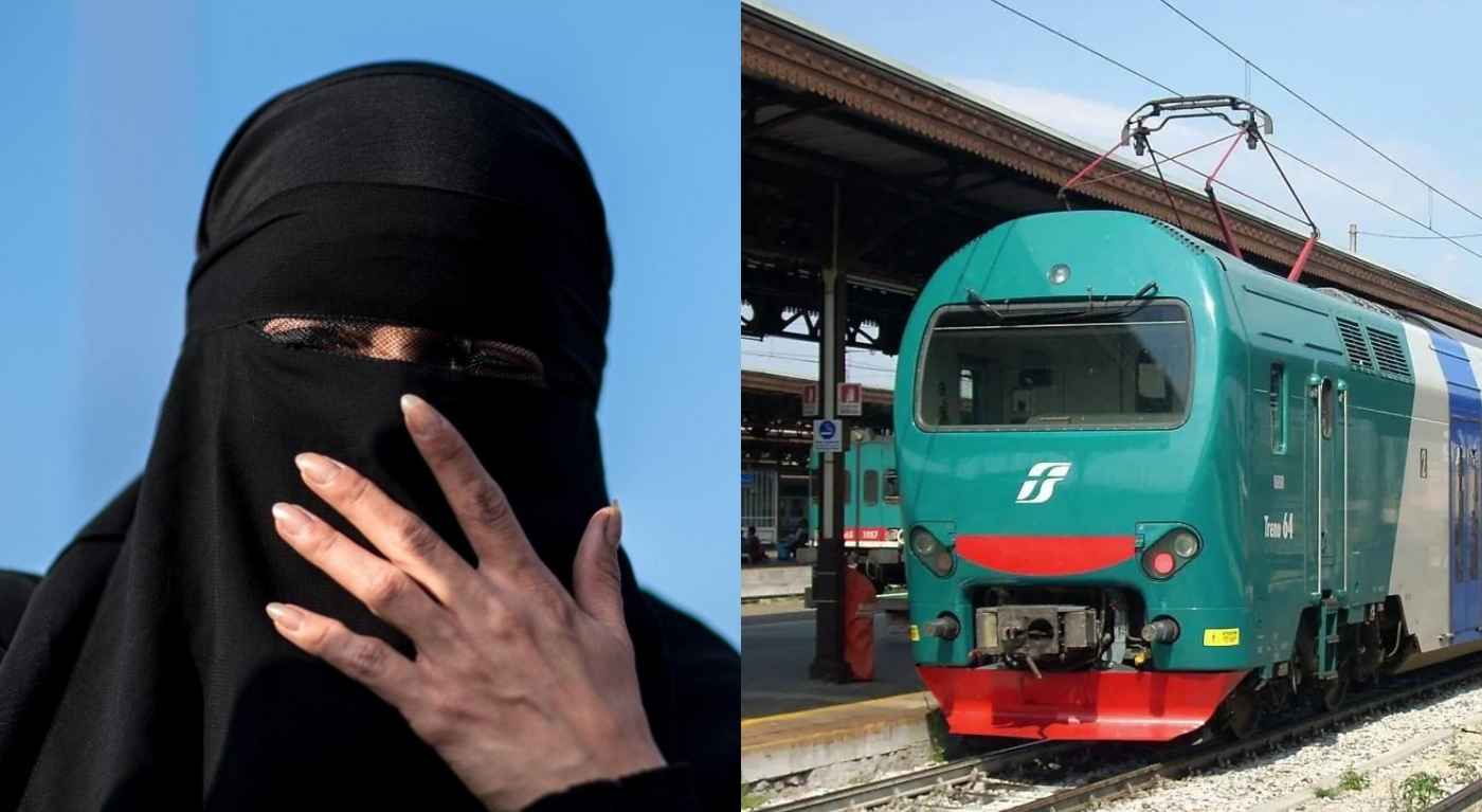 Strappa il burqa ad una donna