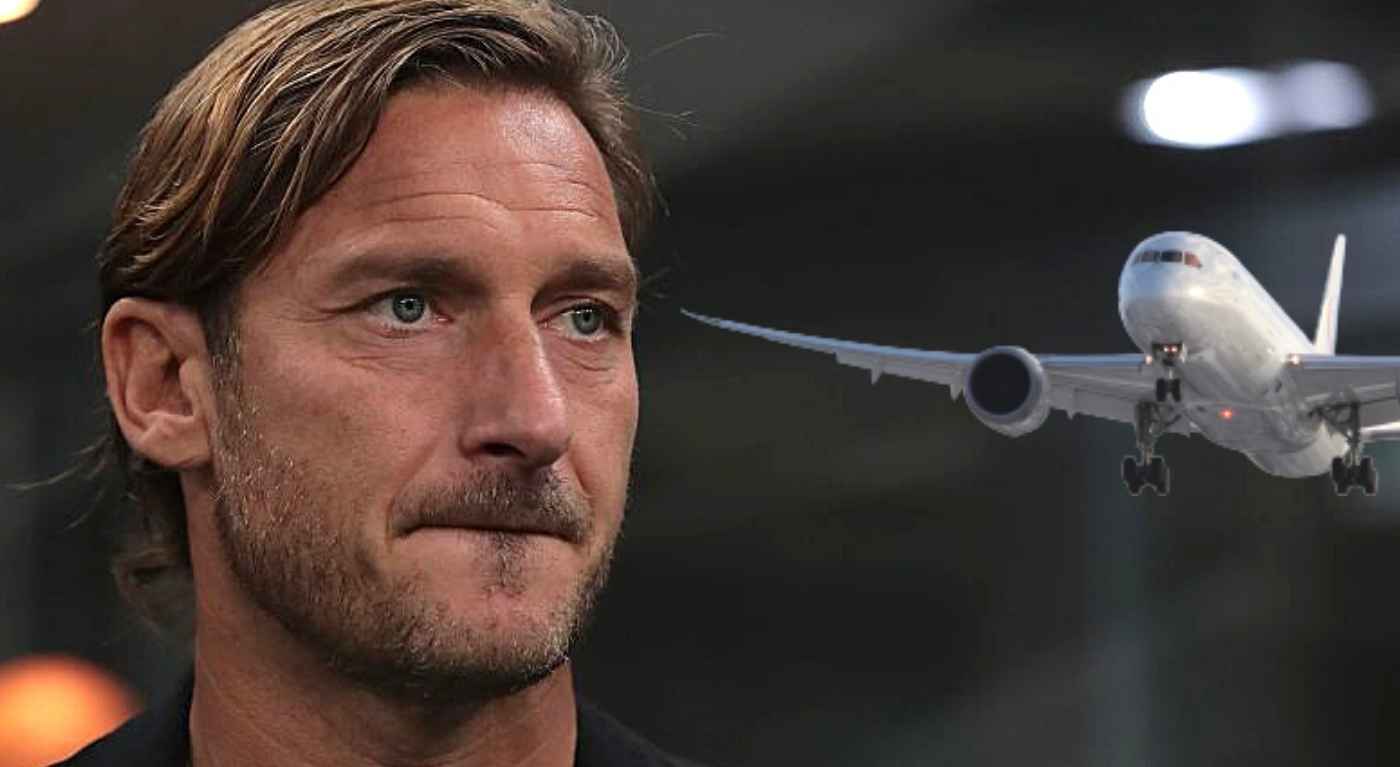 Totti in aereo