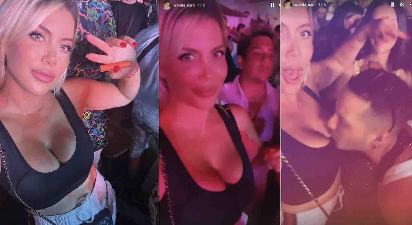 Wanda Nara notte scatenata