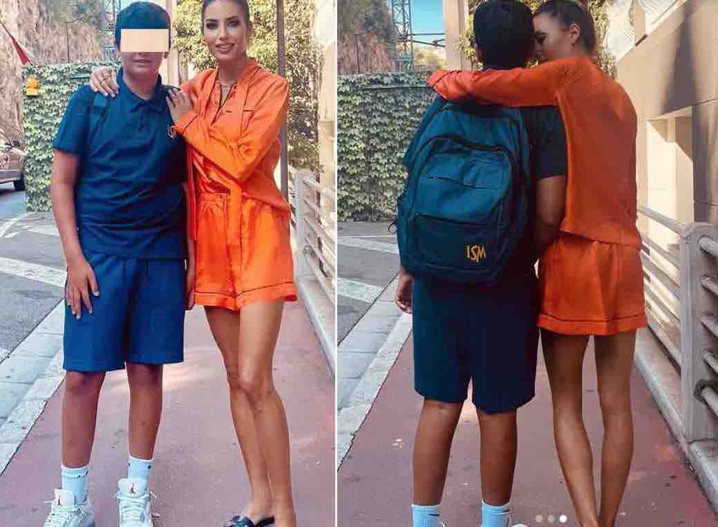 Elisabetta Gregoraci con il figlio