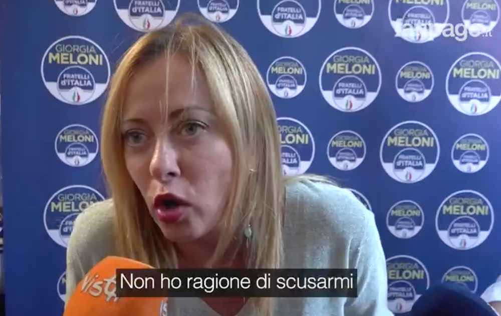 Giorgia Meloni non chiede scusa