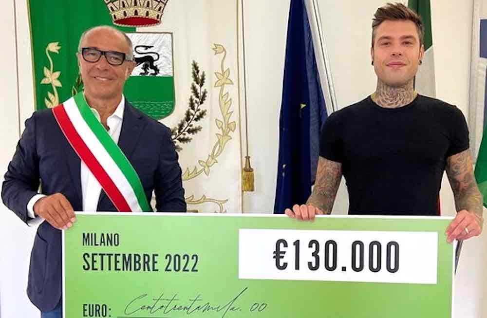 Fedez dona 130mila euro