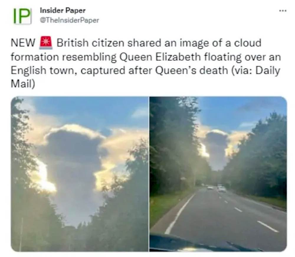 La nuvola con la forma della Regina