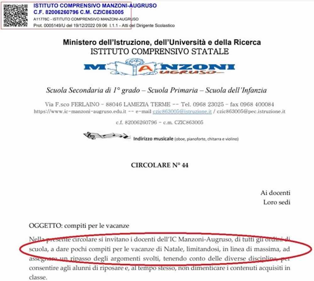 Niente compiti per le vacanze