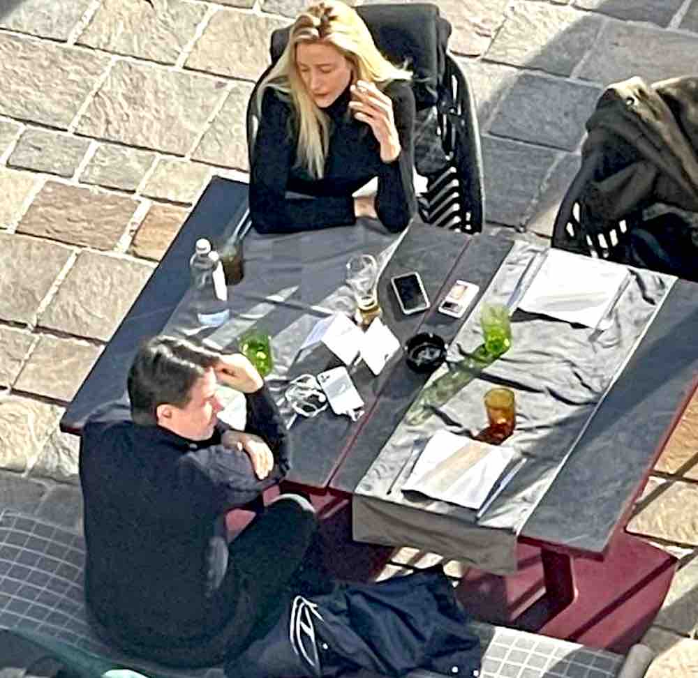 Giuseppe Conte in vacanza a Cortina
