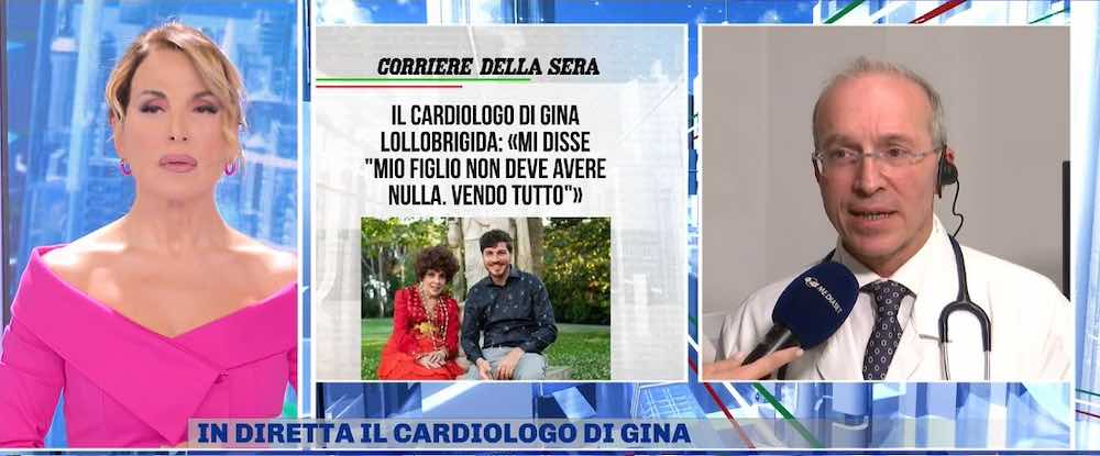 Pomeriggio 5 il cardiologo di Gina Lollobrigida