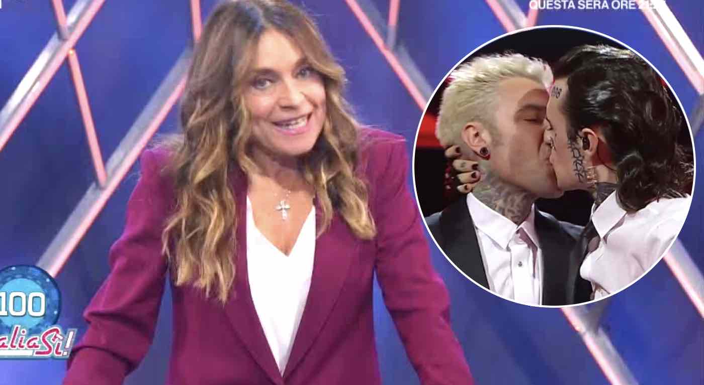 Caterina Collovati bacio Fedez Rosa