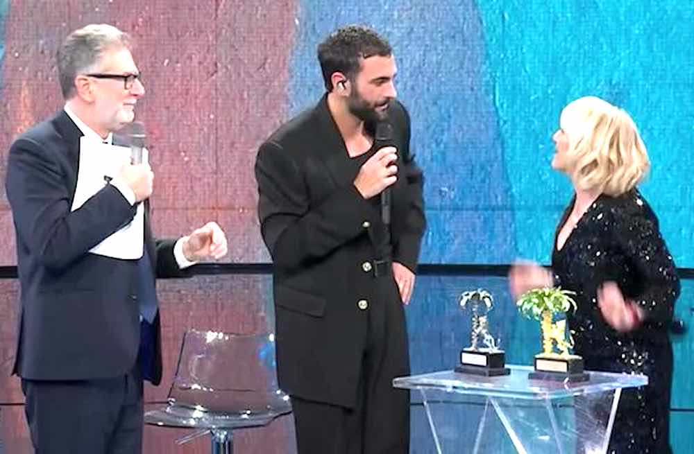 Marco Mengoni con Luciana Littizzetto