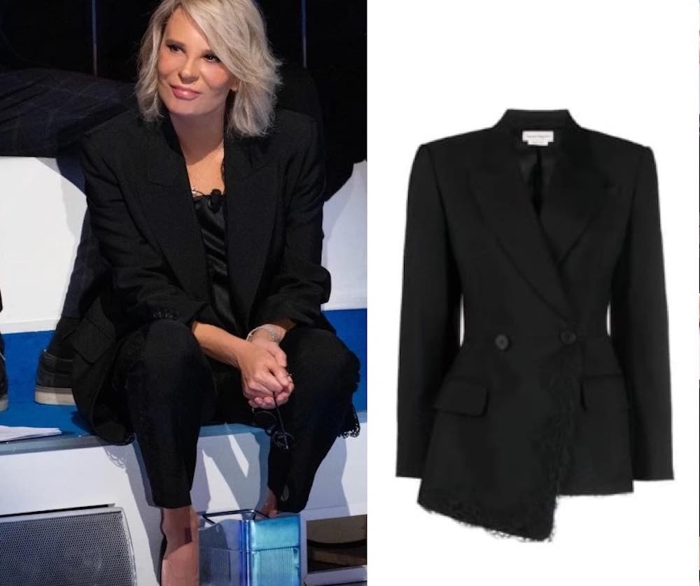 Maria De Filippi nero chic