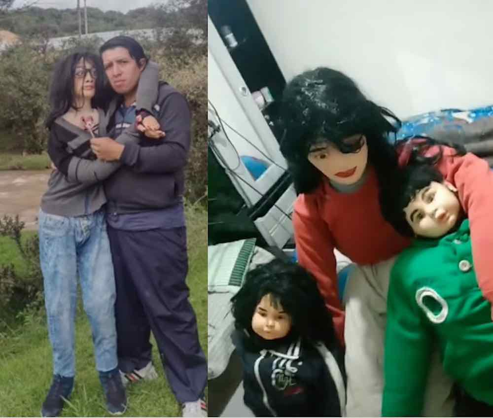 TikToker fidanzato con bambola