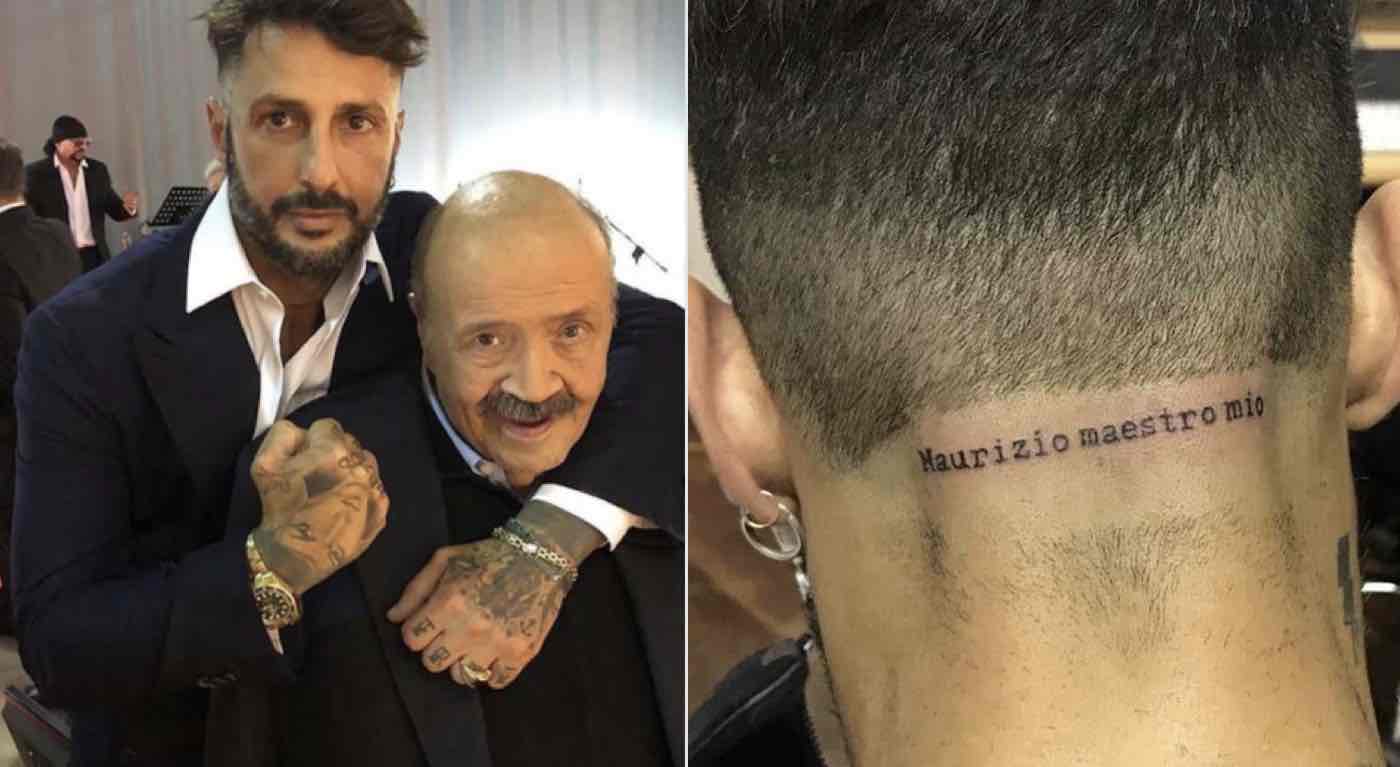 omaggio di Fabrizio Corona a Costanzo