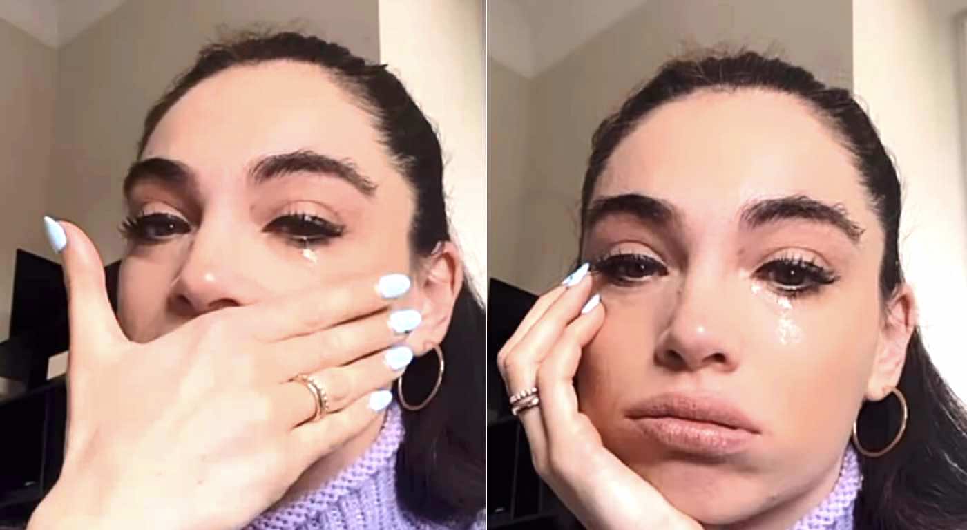 Lorella Boccia in lacrime