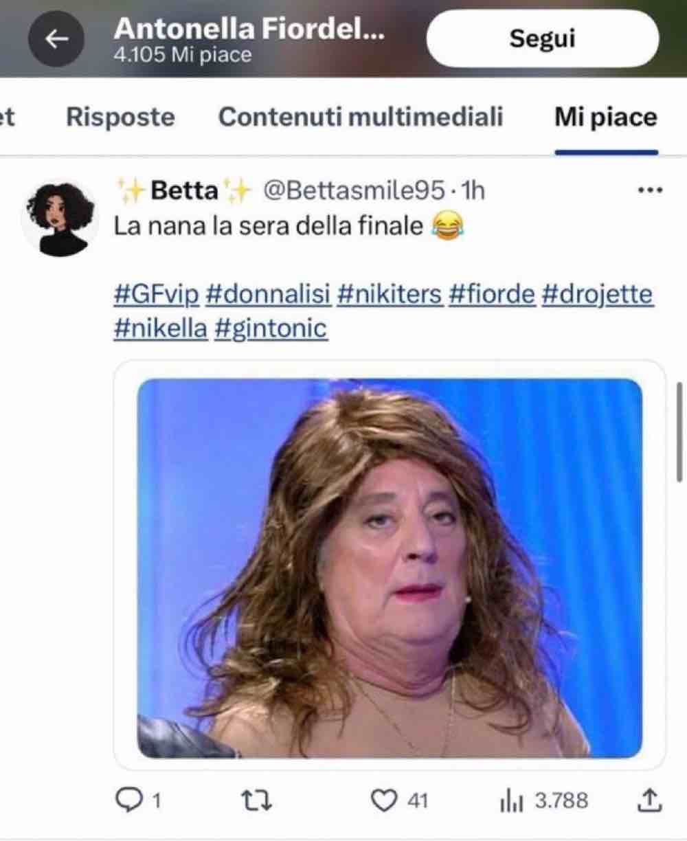 Antonella Fiordelisi contro Oriana Marzoli