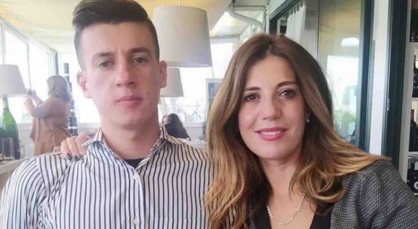 Davide Ferrerio con la mamma