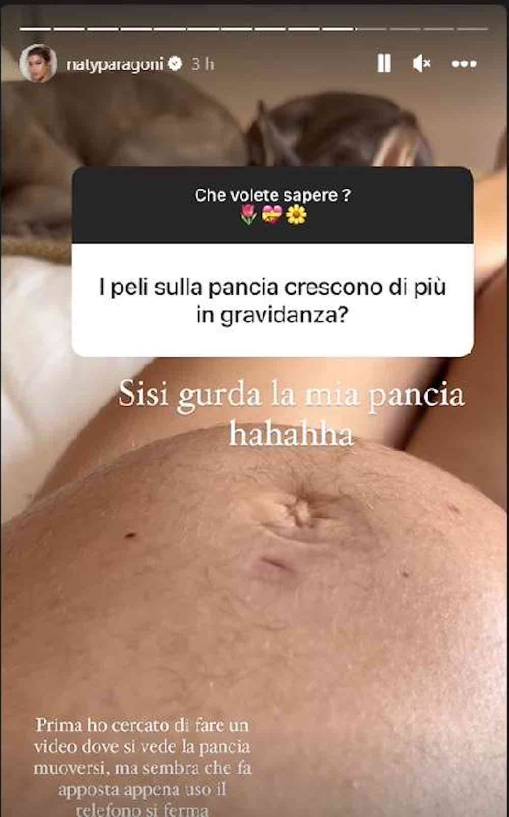 Natalia Paragoni pancione pelli