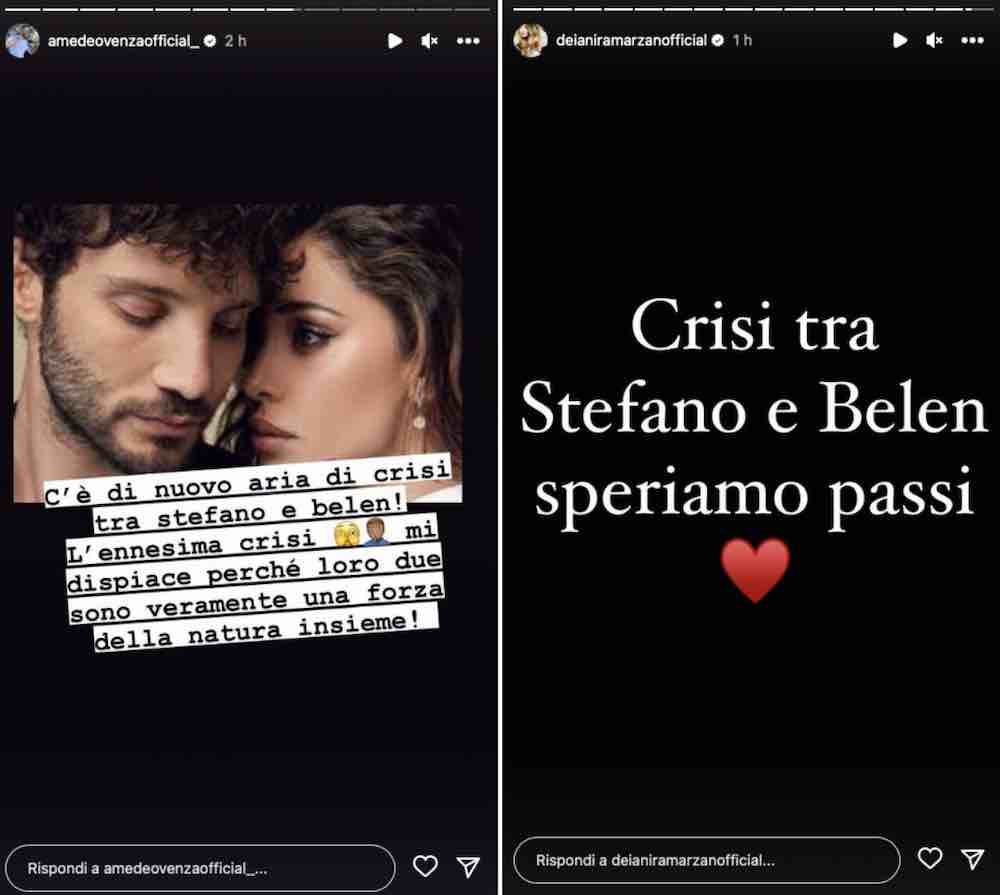 Belen e Stefano crisi