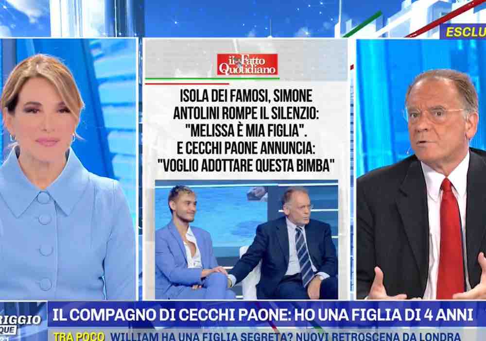 Cecchi Paone annuncio sorpresa compagno