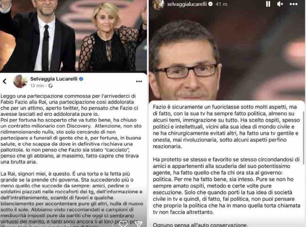 Lucarelli su Fazio