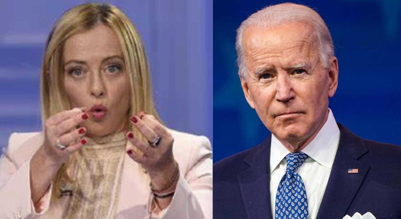 Giorgia Meloni, Biden