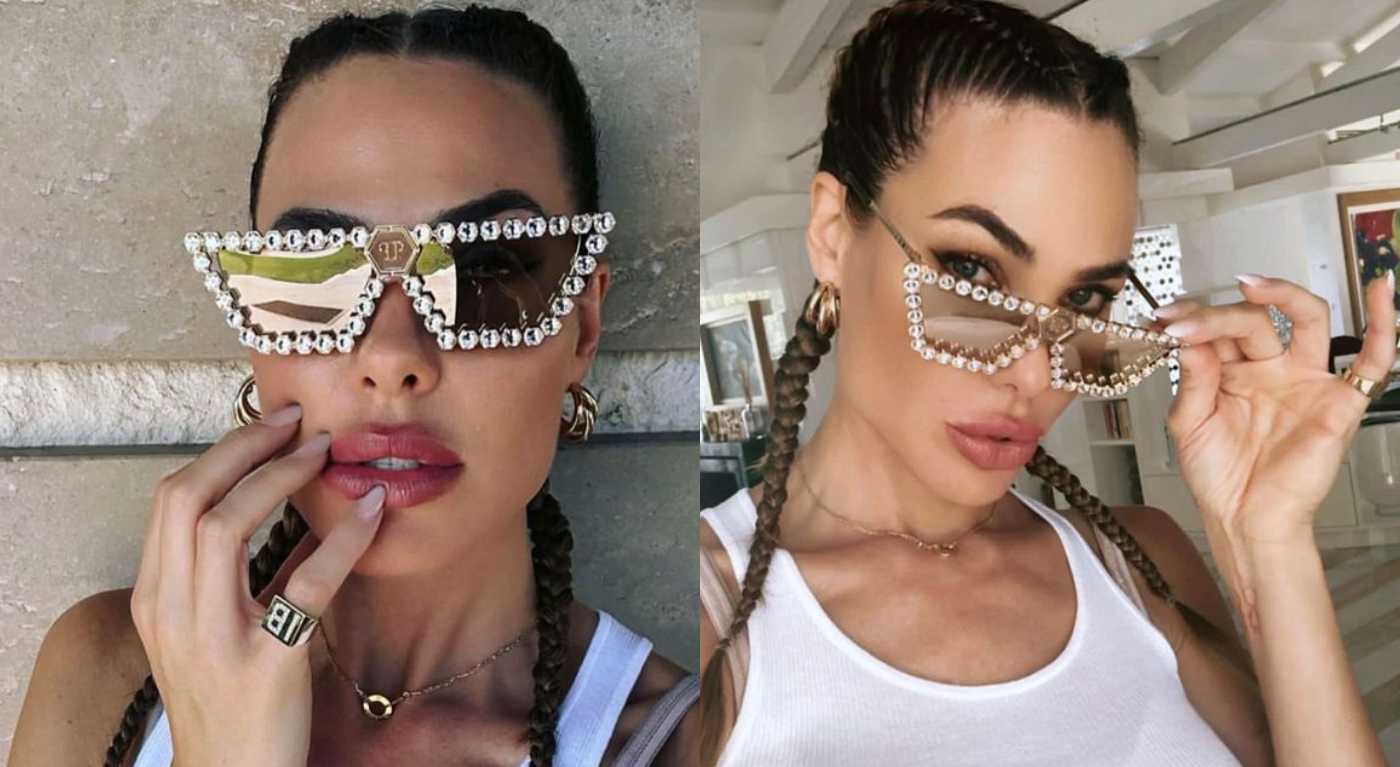 Ilary Blasi , occhiali da sole