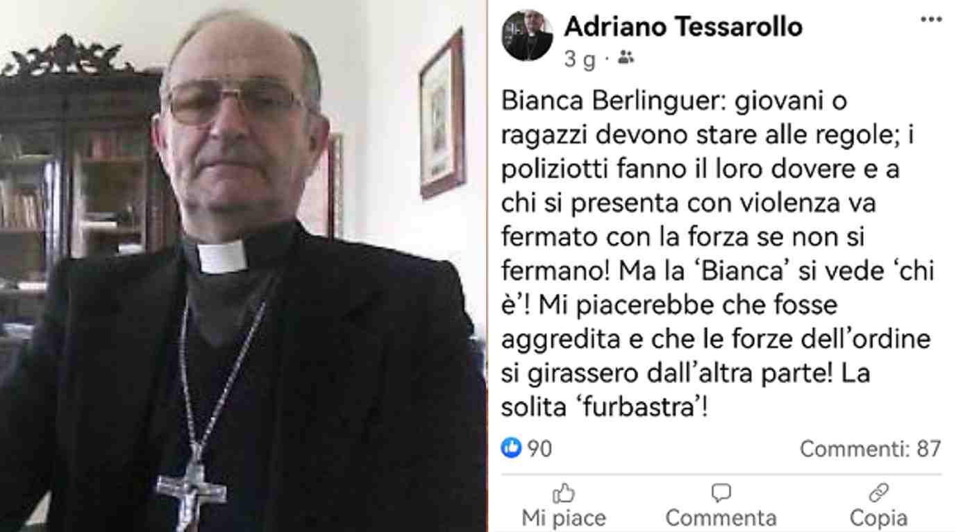 Vescovo choc contro Bianca Berlinguer: "Vorrei fosse aggredita". Bufera sui social - FOTO