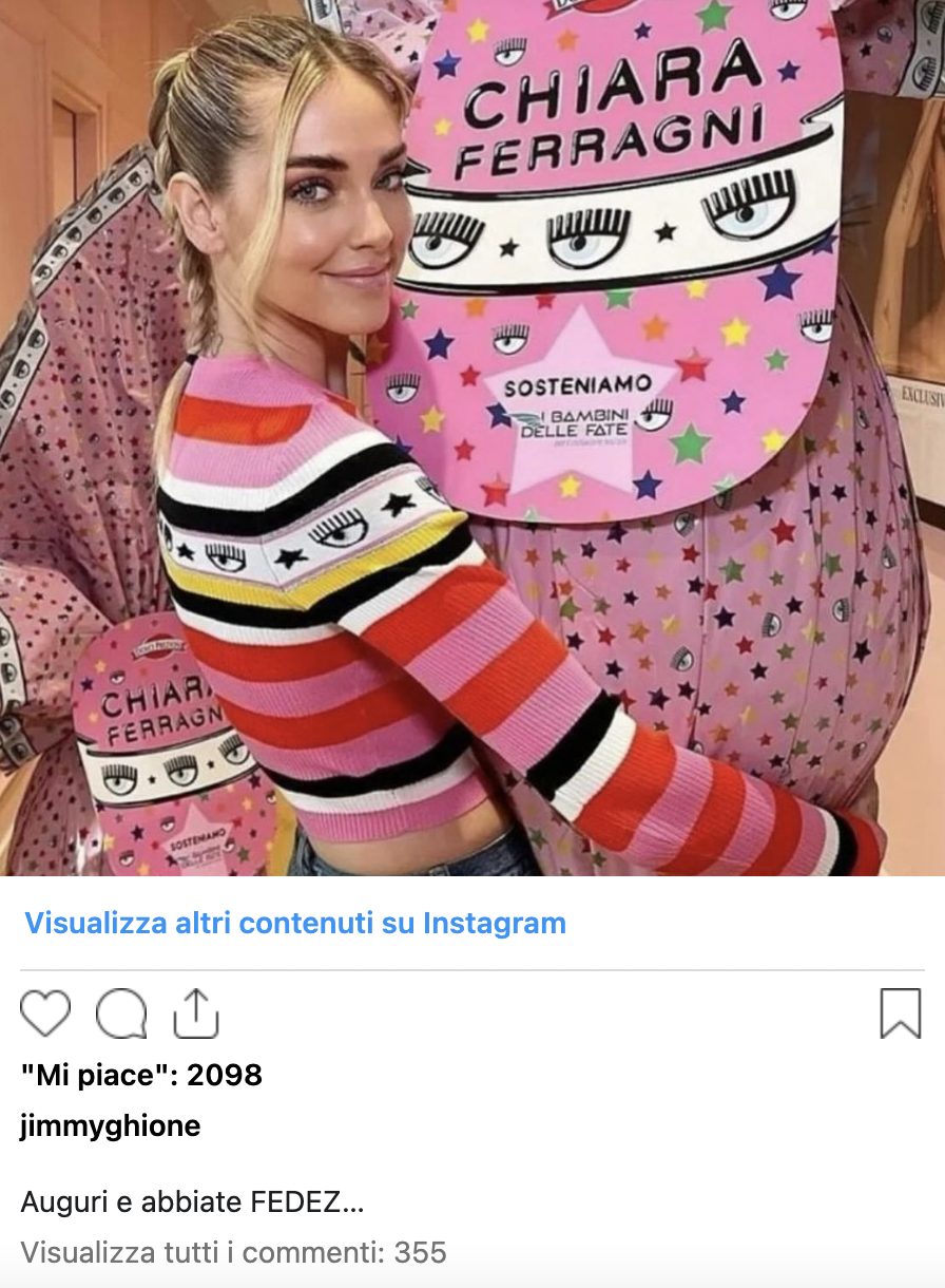 Pasqua movimentata: Jimmy Ghione punzecchia Chiara Ferragni e scoppia la polemica