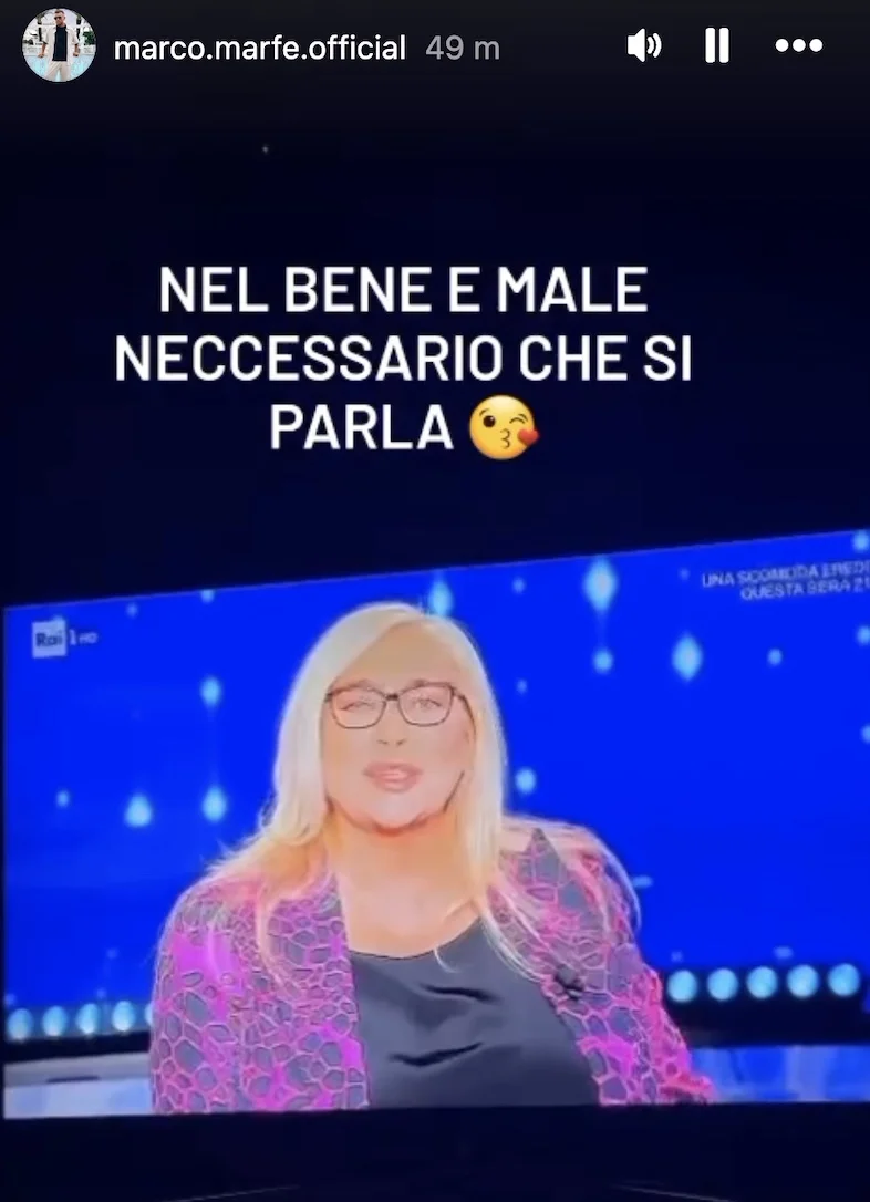 "Non stava bene" - Marco Marfè non le manda a dire dopo essere stato nominato da Simona Ventura a Domenica In